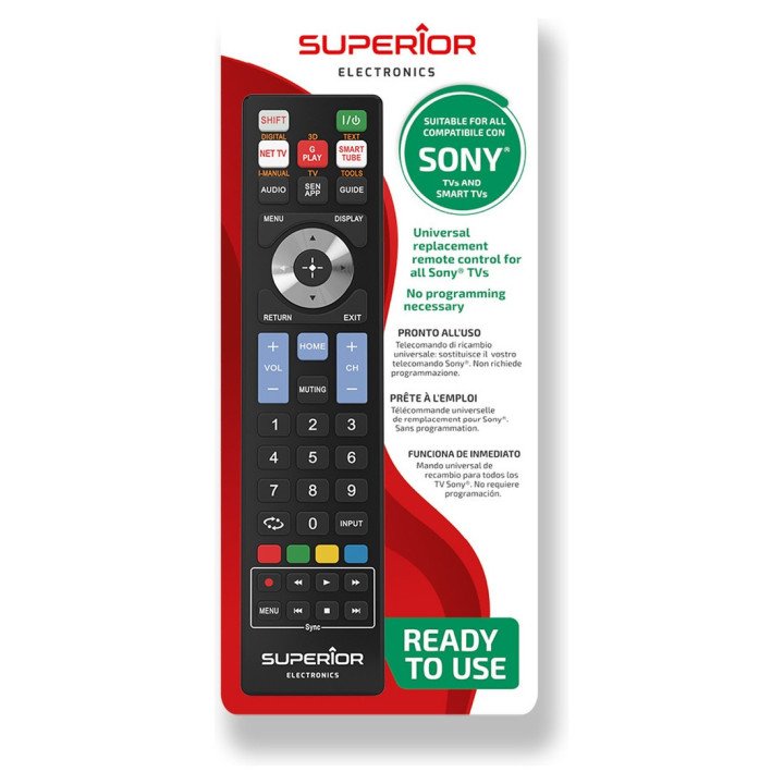 Mando a distancia Sony de recambio (modelo Black), listo para usar | man2.es