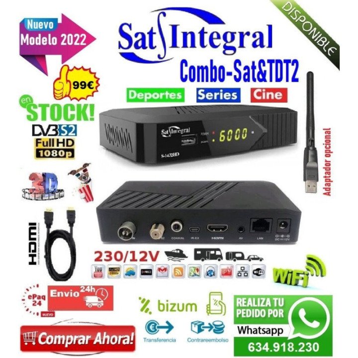 Receptor combo Sat Integral S-1432HD