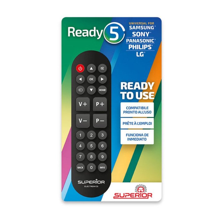 Mando universal Ready5 listo para usar | Samsung LG Sony Panasonic Philips | man2.es