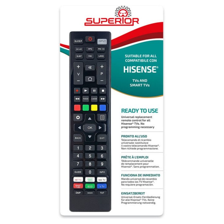 Mando a distancia Hisense de recambio, listo para usar | man2.es
